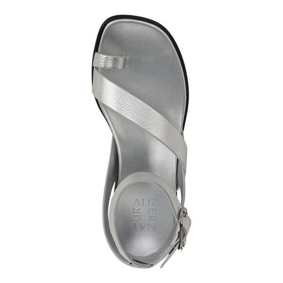 Naturalizer Women's Birch Toe Loop Ankle Strap Sandals Silver Size 8 - Picture 4 of 5
